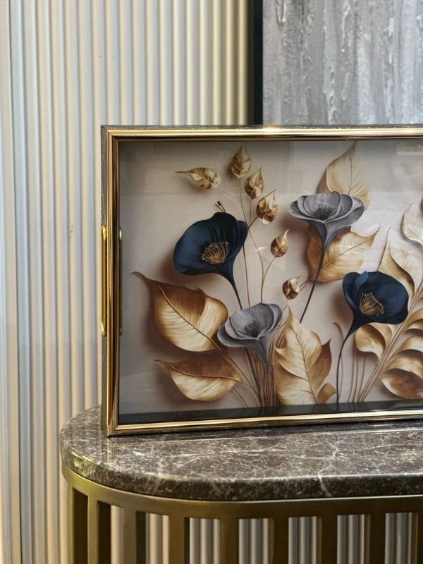 Decorative Floral Serving Tray