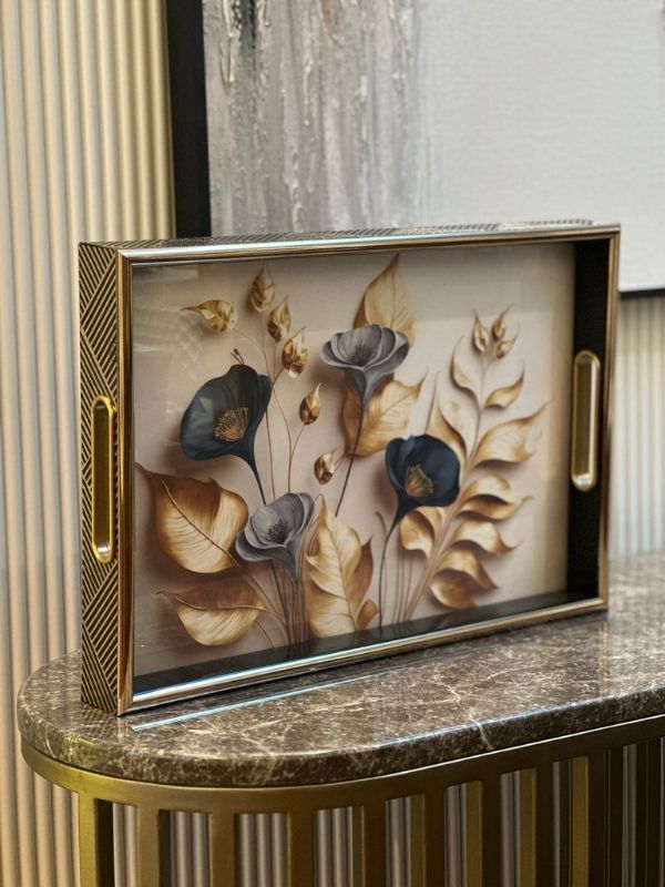 Decorative Floral Serving Tray