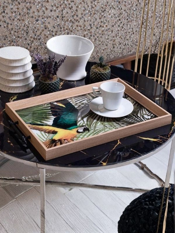Decorative Glass Serving & Presentation Tray