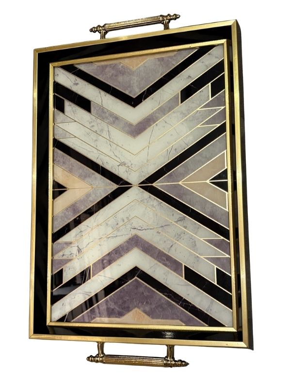 Decorative Glass Serving & Presentation Tray