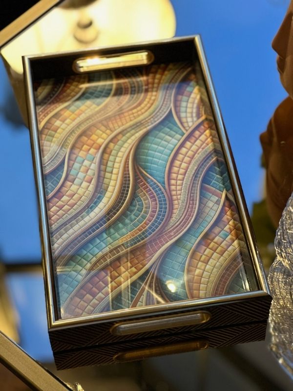 Decorative Mosaic Serving Tray