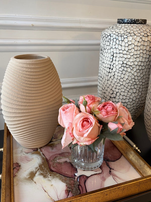 Decorative Stone Texture Ceramic Vase | Small & Big