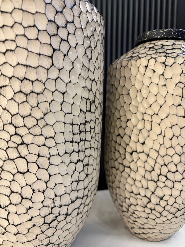Decorative Stone Texture Ceramic Vase | Small & Big