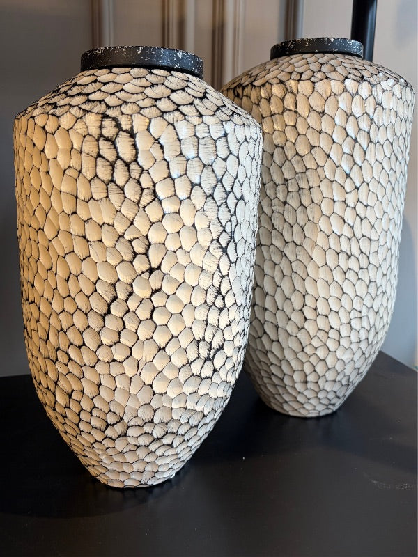 Decorative Stone Texture Ceramic Vase | Small & Big