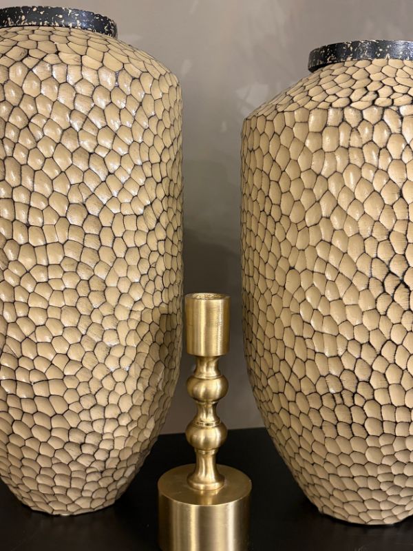 Decorative Stone Texture Ceramic Vase | Small & Big