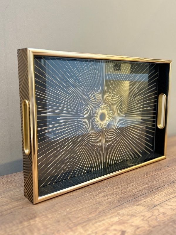 Decorative Sunburst Serving Tray
