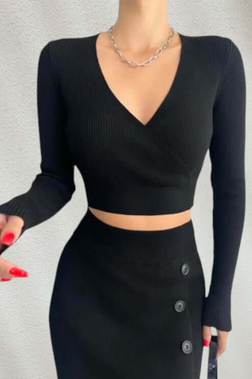 Skirted Knitwear Set