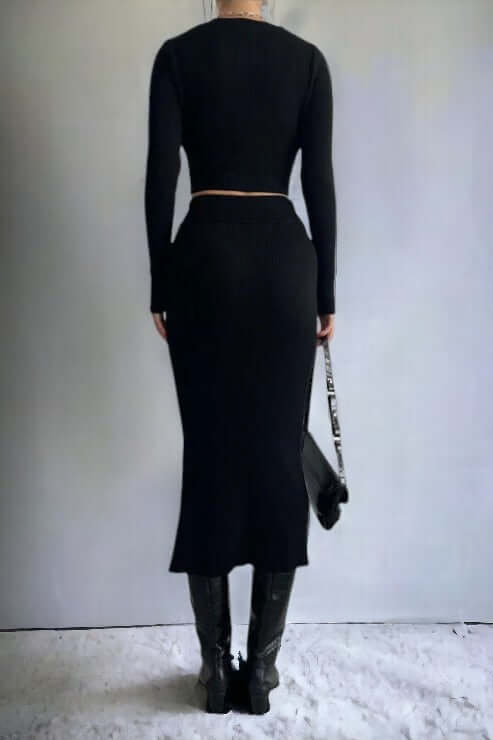 Skirted Knitwear Set