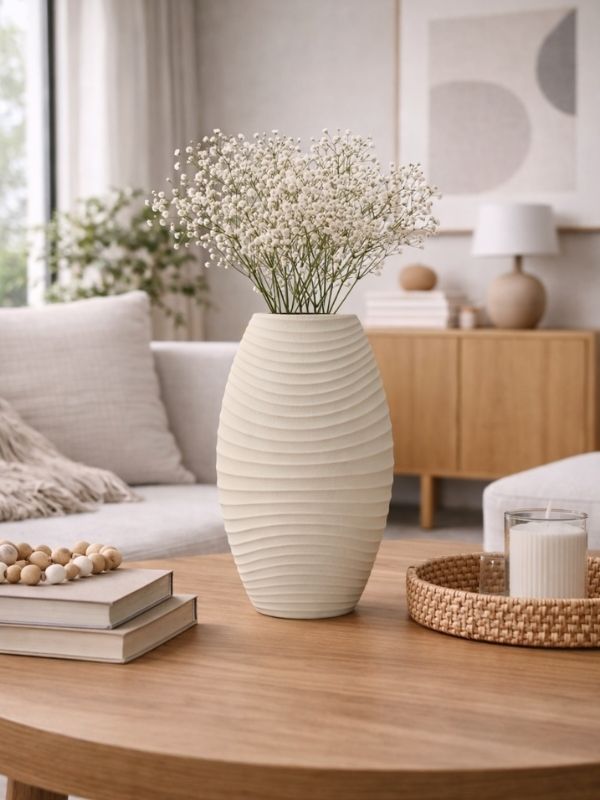 Handcrafted Textured Ceramic Vase