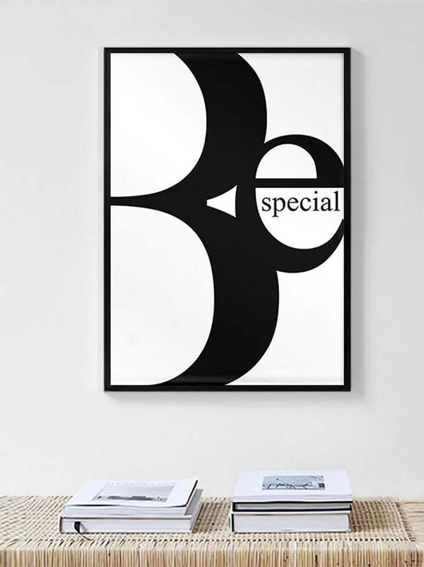 “Be Special” Minimalist Poster with Frame