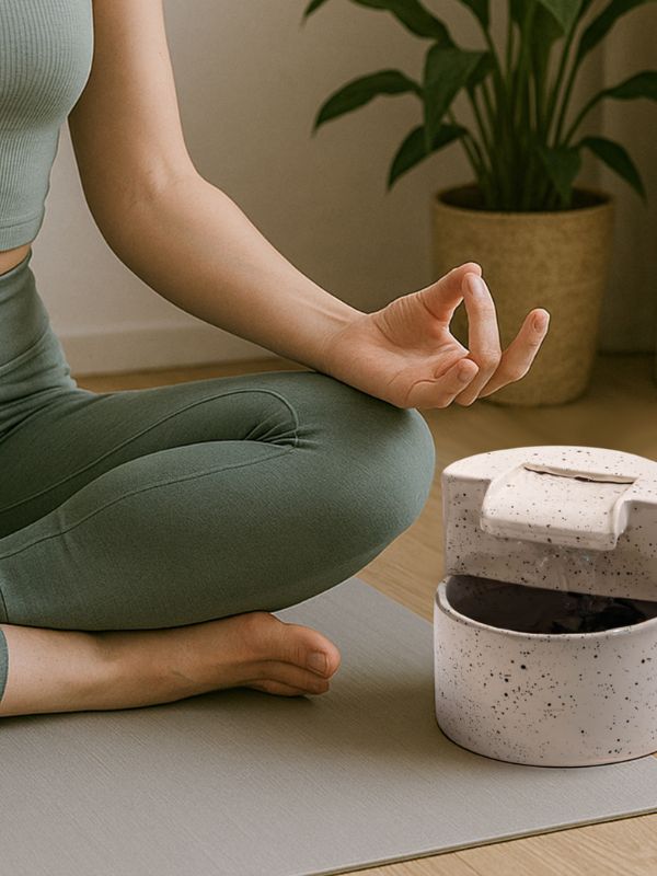 “LOOP” Tabletop Ceramic Waterfall – Tranquil Handmade Décor