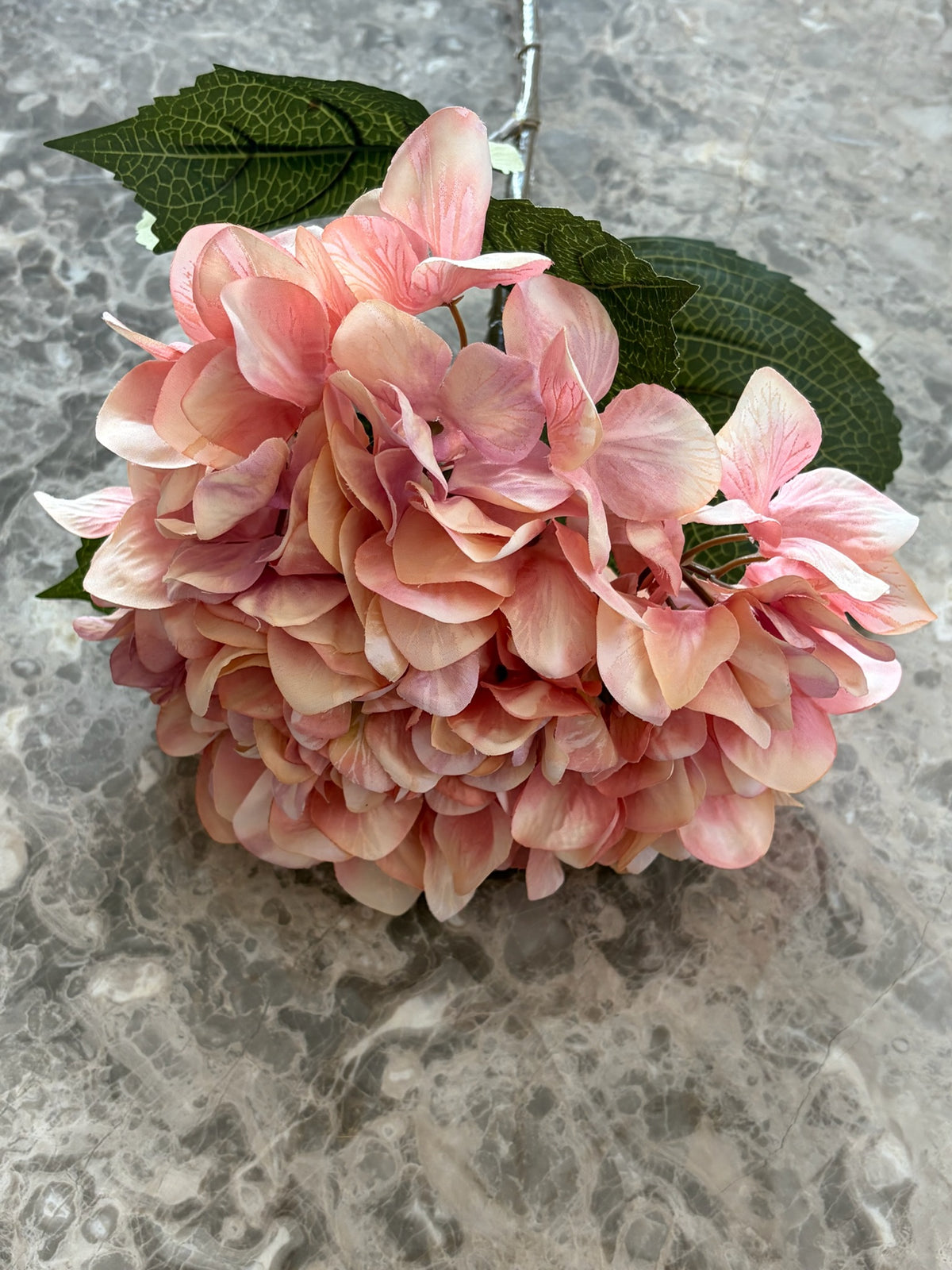 Large Artificial Hydrangea Stem, Pink