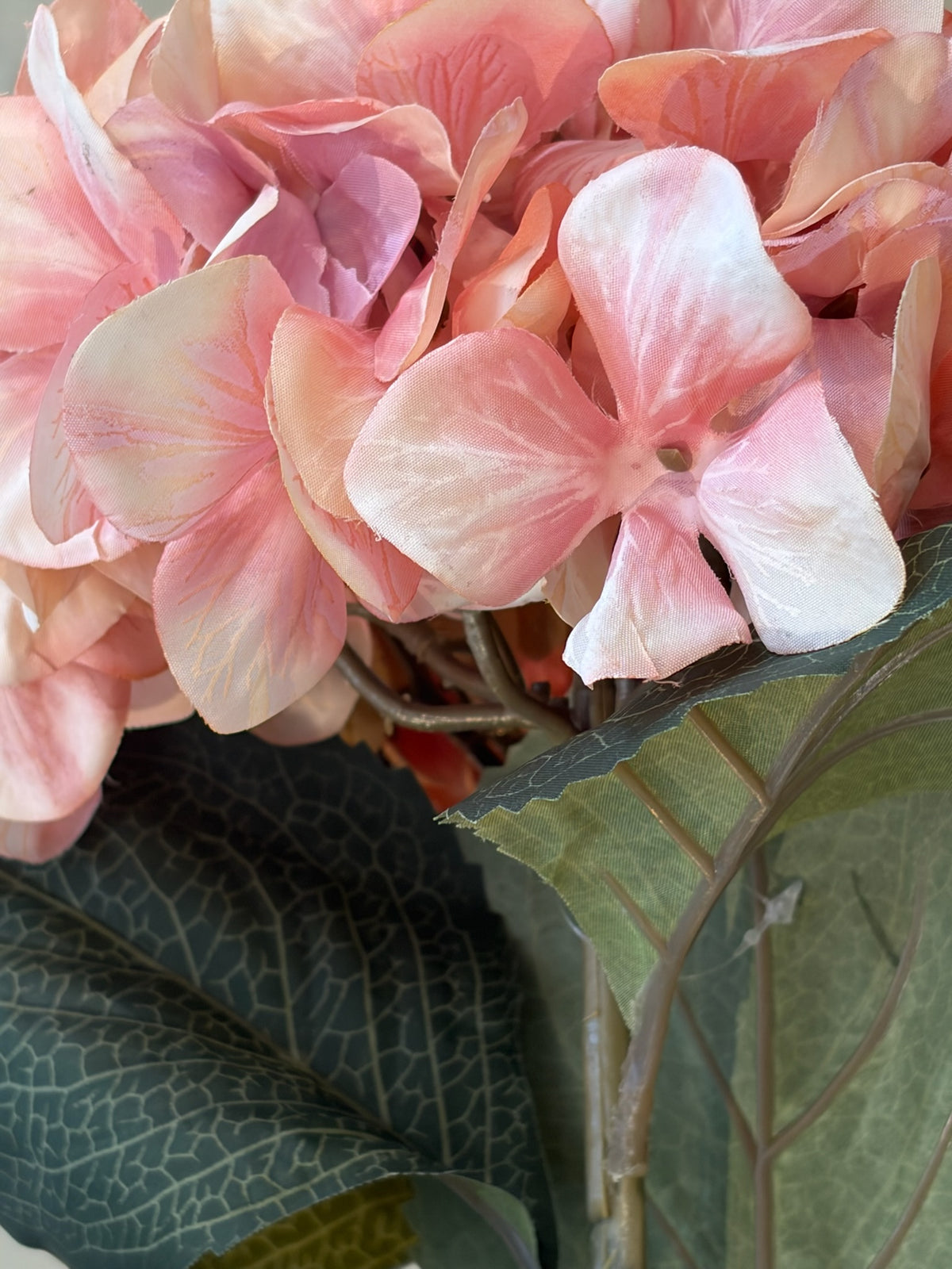 Large Artificial Hydrangea Stem, Pink