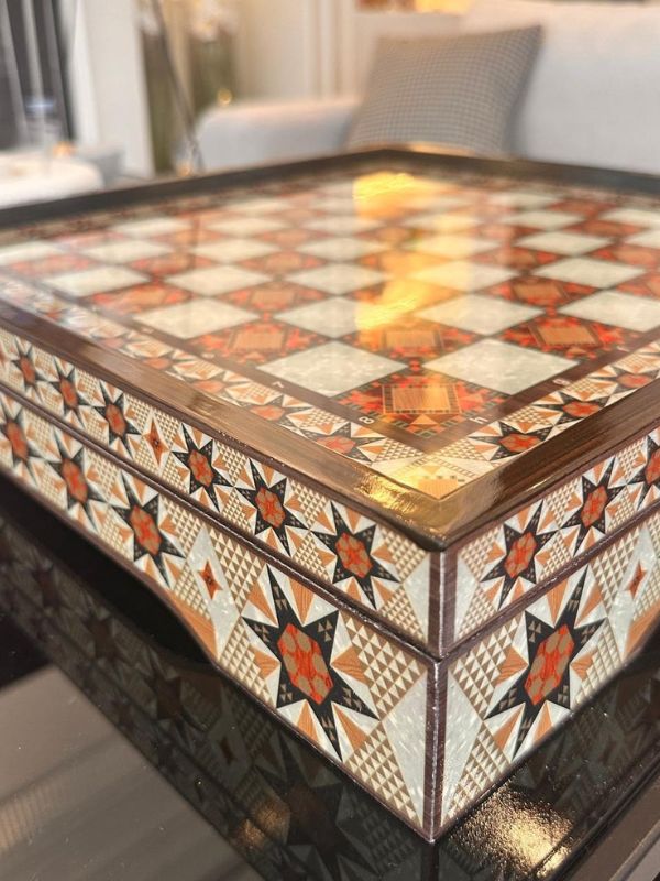 Luxury VIP Chess Set Hatem – Ornate Wooden Game Board