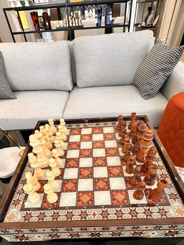 Luxury VIP Chess Set Hatem – Ornate Wooden Game Board