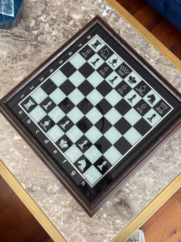 Modern Monochrome Wooden Chess Set