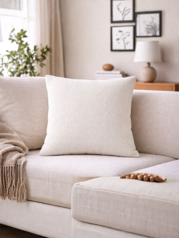 Off-White Decorative Cushion | 45×45 cm