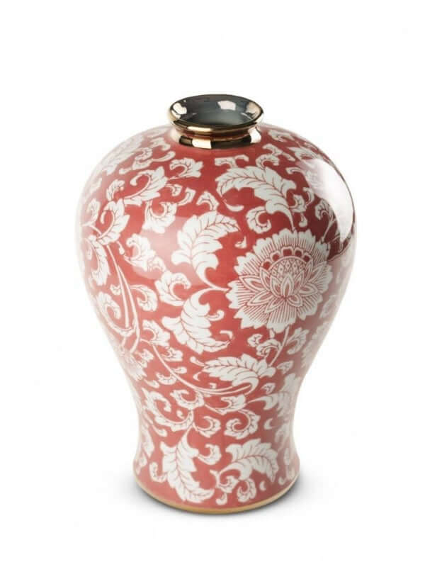 REBECCA CERAMIC RED VASE WITHOUT LID