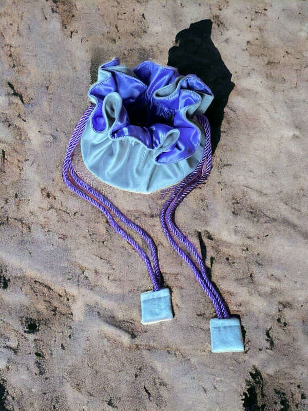 Velvet Pocket Organizer in Grey Purple