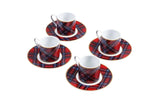 Tartan Plaid Porcelain Coffee Cup Set of 4