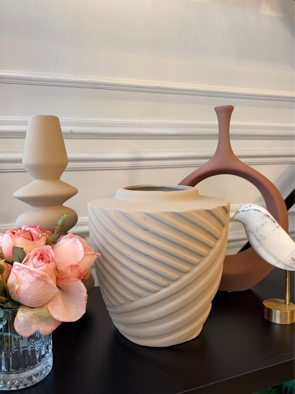 Textured Ceramic Decorative Vase