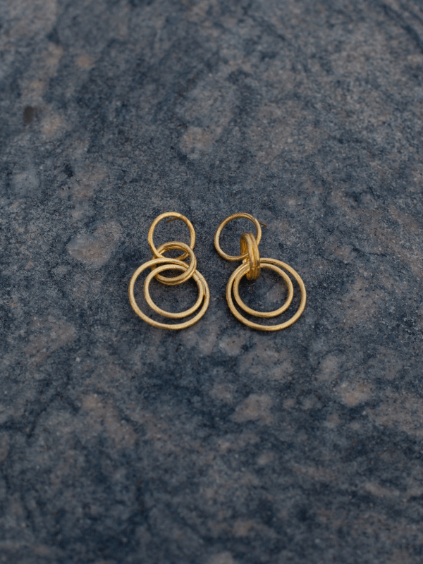 Handmade Brass Minimal Hoop Earrings
