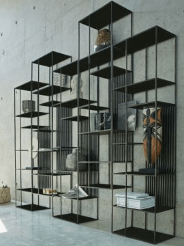 Black Steel Frame Modular Bookshelf