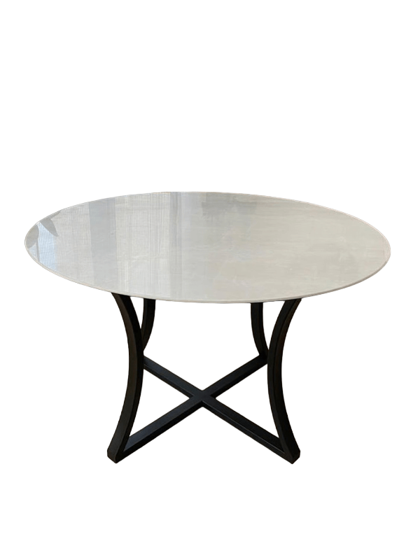 White Marble Top Round Dining Table