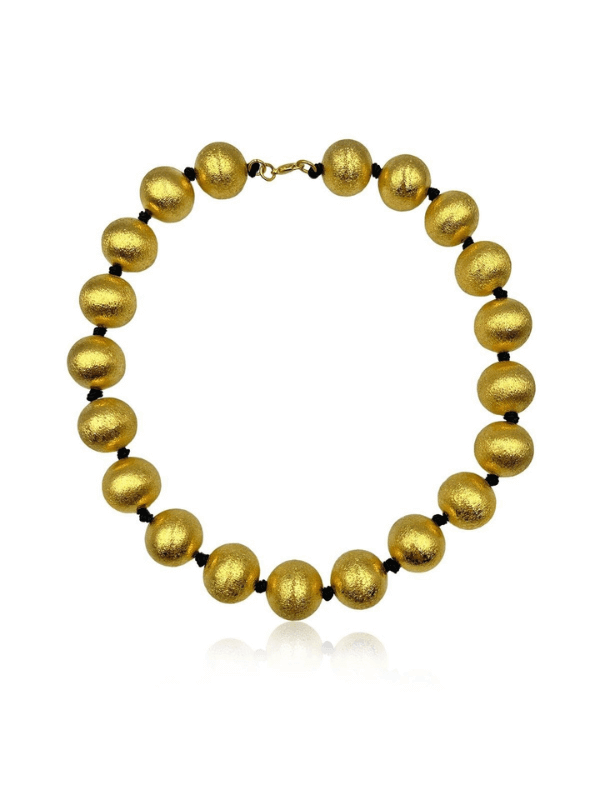 Gold Chunky Beads Necklace