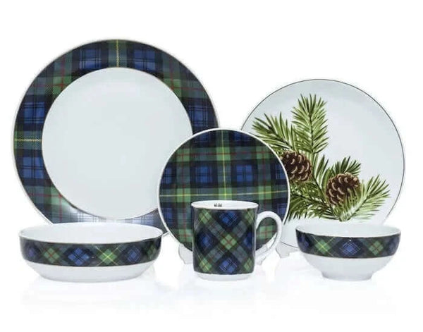 Christmas Tartan Plaid Porcelain Mug