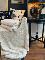 Vanilla Chunky Knit Throw