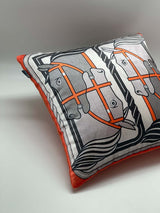 Modern Horse Printed Velvet Cushion