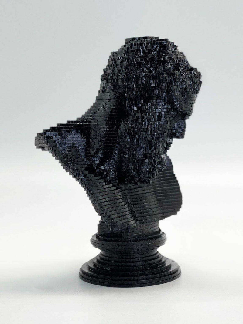 Black Painted Zeus Pop Art Sculpture Bust - MottoBase