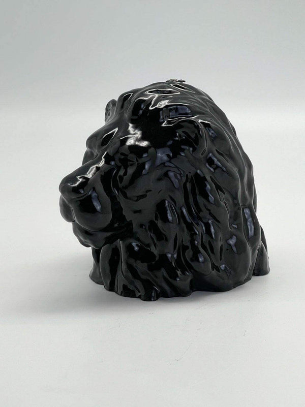 Glossy Black Lions Mane Candle - MottoBase