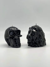 Glossy Black Skull Candle - MottoBase