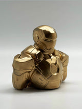 Gold Painted Concrete Iron Man Sculpture Bust - MottoBase