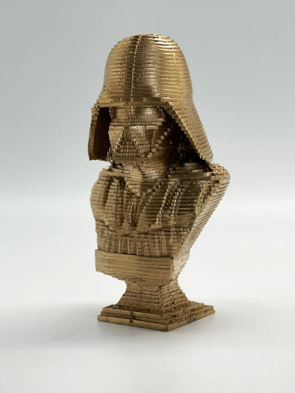 Gold Painted Darth Vader Pop Art Sculpture Bust - MottoBase