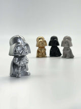 Silver Painted Concrete Mini Darth Vader Sculpture - MottoBase