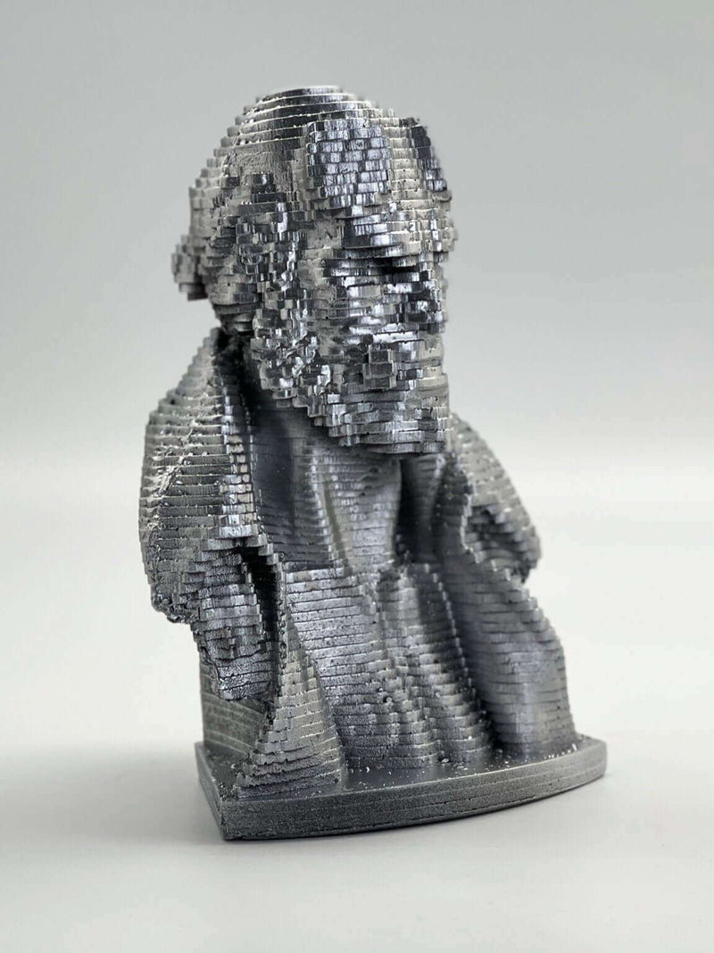 Silver Painted Hellboy Pop Art Sculpture Bust - MottoBase
