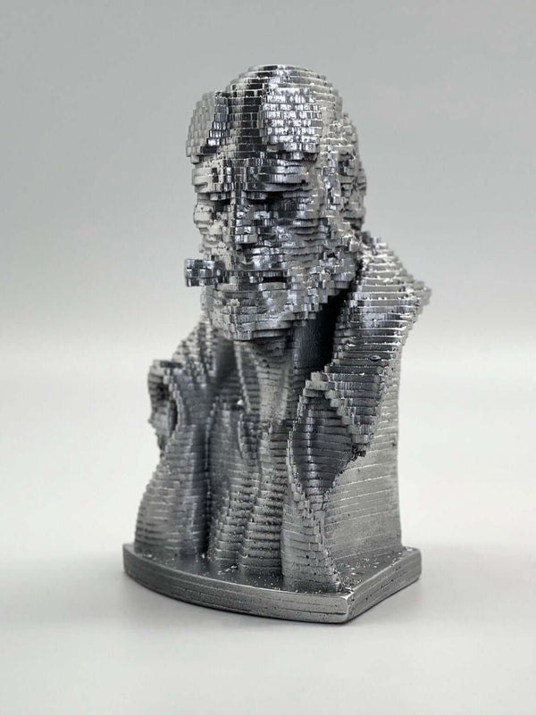 Silver Painted Hellboy Pop Art Sculpture Bust - MottoBase