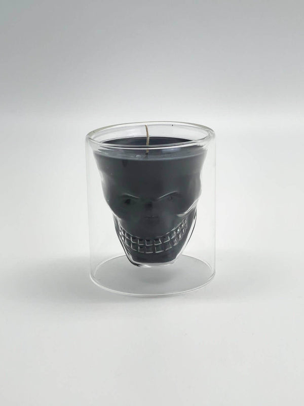 Skull Double Wall Glass Candle - Big - MottoBase