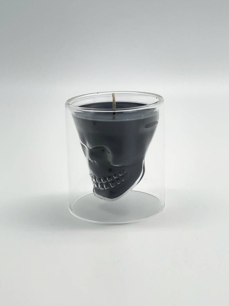 Skull Double Wall Glass Candle - Big - MottoBase