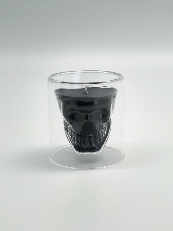 Skull Double Wall Glass Candle - Small - MottoBase